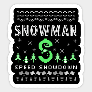 Snowman Speed Showdown Christmas Racing Fast Money Christmas Tree Xmas Racer Sticker